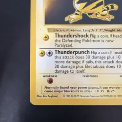 Pokemon Vintage Shadowless Electabuzz Base Set 20/102 Non-Holo Rare WotC 1999 - Image 5