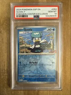 Quaxly 050/191 Pokemon SV Surging Sparks Reverse Holo Horizons PSA 10 - Image 1