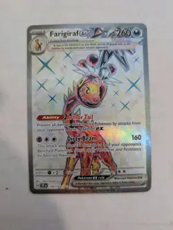 Pokemon Farigiraf ex 194/162 Temporal Forces Ultra Rare Full Art Holo NM - Image 1