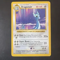 Pokemon Vintage Shadowless Rare Dragonair Base Set WotC 1999 18/102 - Image 1