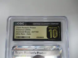 2025 Pokemon Destined Rivals DR Team Rocket' Proton 227/182 CGC 10 - Pristine - Image 2