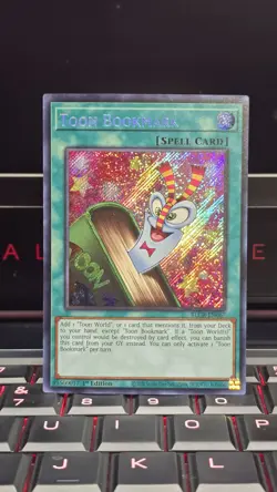 *** TOON BOOKMARK *** 1ST EDITION MINT SECRET RARE BLCR-EN067 YUGIOH! - Image 1