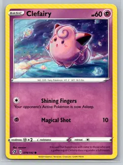 Clefairy #074/192 SWSH02: Rebel Clash Common - Pokemon Cards G24 - Image 1