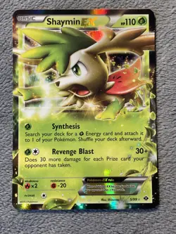 Shaymin EX 5/99 Next Destinies 2012 Pokemon Card Holo Rare - Image 1