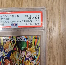 PSA 10 ? NHR Heroic Strike Malicious Machinations Card Super DBS DBZ Z Heroes - Image 3