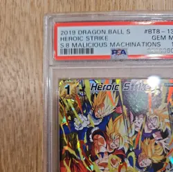 PSA 10 ? NHR Heroic Strike Malicious Machinations Card Super DBS DBZ Z Heroes - Image 4
