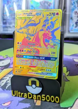 Reshiram & Charizard GX SM247 Gold Black Star Promo Pokemon Card - Image 2