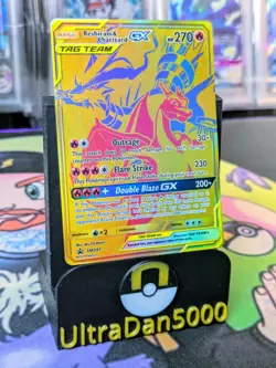 Reshiram & Charizard GX SM247 Gold Black Star Promo Pokemon Card - Image 3
