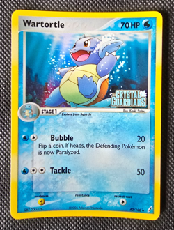 Pokemon Card - Wartortle - Ex Crystal Guardians - Stamped Holo - 42/100 - NM-LP - Image 1