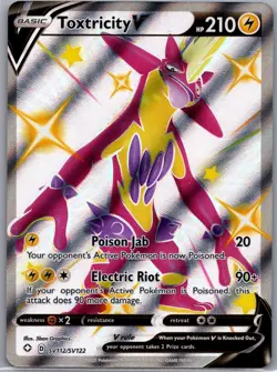 Toxtricity V SV112/SV122 Full Art Shiny - Shining Fates - Pokemon Card - NM - Image 1