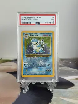 Pokemon Card Blastoise - Base Set No. 2/102 - PSA 7 NM Holo - Image 1