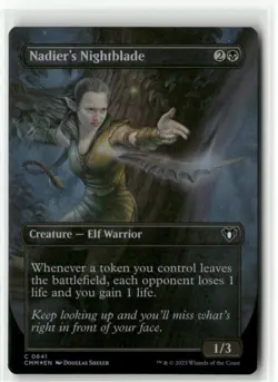 Nadier's Nightblade Borderless FOIL - Commander Masters MTG NM - Image 1