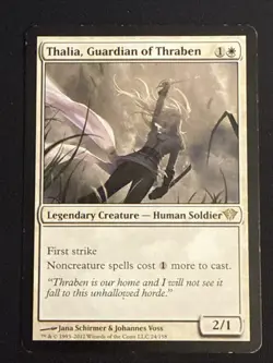 1x Thalia, Guardian of Thraben (24) Dark Ascension MP MTG Magic x1 MKE - Image 1