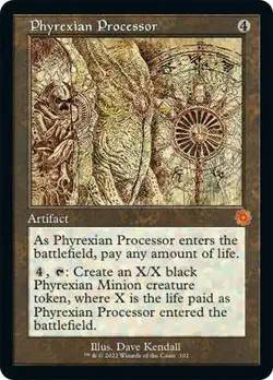1x Phyrexian Processor -- Retro Schematic - Foil NM-Mint, English The Brothers' - Image 1