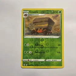 Reverse Holo Crustle 012/203 Uncommon Evolving Skies Pokemon TCG - Image 1