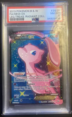 Pokemon Mew EX RC24/RC25 Legendary Treasures Radiant Collection PSA 8 NM - Image 1