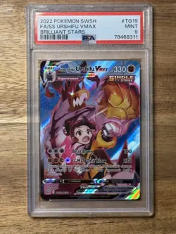 2022 Pokemon SWSH Brilliant Stars SS Urshifu VMAX #TG19 Full Art PSA 9 - Image 1