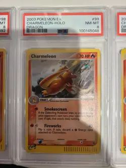 Pokemon EX Dragon Charmander Charmeleon Charizard Set 100/97 PSA 8 e-series - Image 3