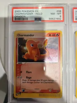 Pokemon EX Dragon Charmander Charmeleon Charizard Set 100/97 PSA 8 e-series - Image 4