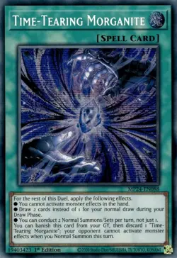 Yugioh! LP Time-Tearing Morganite - MP24-EN088 - Prismatic Secret Rare - 1st Edi - Image 1