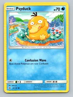 2017 Pokemon Card Sun & Moon Psyduck 28/149 - Image 1