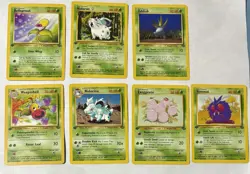 Pokemon 1st First Edition Jungle Card Lot of 7 Nidoran 57/64 Nidorina 40/64 LP - Image 1