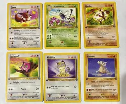 Pokemon 1st First Edition Jungle Card Lot of 6 Eevee 51/64 Butterfree 33/64 LP - Image 1