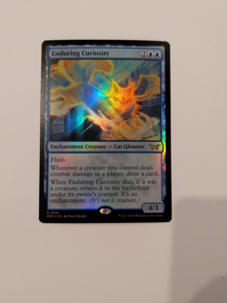 MTG Enduring Curiosity (51/499) Duskmourn House of Horror NM FOIL - Image 1