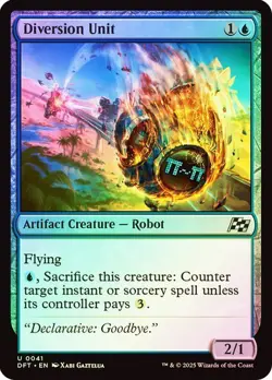 Diversion Unit 41 Foil NM MTG Aetherdrift Magic - Image 1