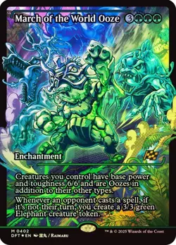 March of the World Ooze (Showcase) 402 Foil NM MTG Aetherdrift Magic - Image 1