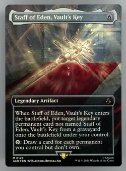 Staff of Eden, Vault's Key (Borderless) Universes Beyond: Assassin's Creed Foil - Image 1