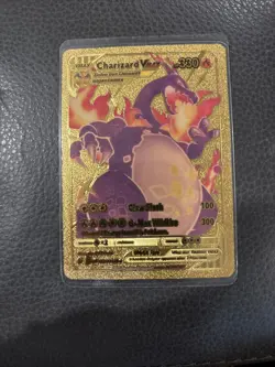Pokemon TCG Charizard VMAX Gold Card Holo Rare Collectible - Image 1