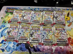 POKEMON TCG PRISMATIC EVOLUTIONS BOOSTER PACK (LOT OF 10) FACTORY SEALED! - Image 1