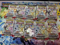POKEMON TCG PRISMATIC EVOLUTIONS BOOSTER PACK (LOT OF 10) FACTORY SEALED! - Image 2