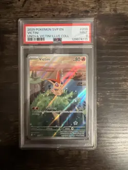 Pokemon TCG Victini 208 Illustration Collection Black Star Promo PSA 9 - Image 1
