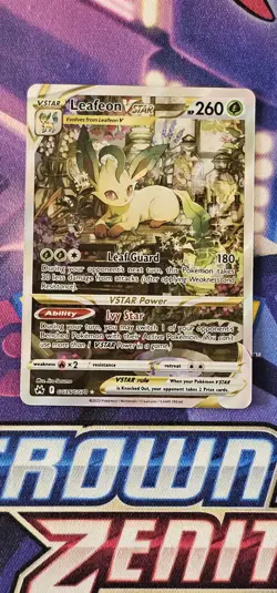 Pokemon TCG Leafeon Vstar Crown Zenith: Galarian Gallery Gg35/Gg70 Ultra Rare - Image 1