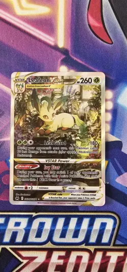 Pokemon TCG Leafeon Vstar Crown Zenith: Galarian Gallery Gg35/Gg70 Ultra Rare - Image 2