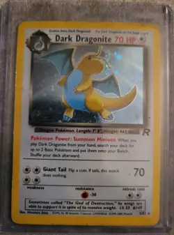 Pokemon Dark Dragonite Holo Rare Team Rockets Set 5/82 - Image 1