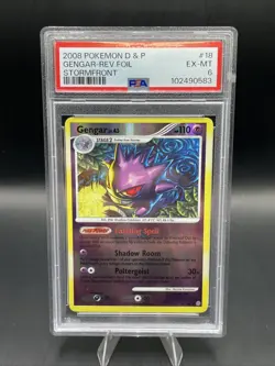 Pokemon Gengar Stormfront Reverse Holo Rare #18 PSA 6 - Image 1