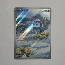 Piplup 098/094 Illustration Rare IR Phantasmal Flames English Pokemon Prerelease - Image 1
