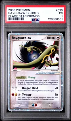 2006 Pokemon Black Star Promos #039 Rayquaza Ex Holo PSA 1 POOR RARE GRADE! - Image 1