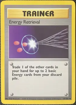 Energy Retrieval 081/102 Base Set Regular - Pokemon Card - Image 1