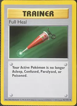 Full Heal 082/102 Base Set (Shadowless) Regular - Pokemon Card - Image 1