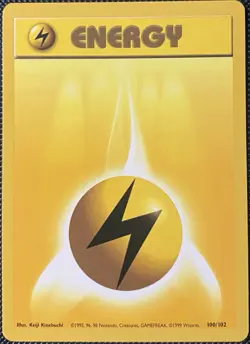 Lightning Energy 100/102 Base Set Regular - Pokemon Card - Image 1