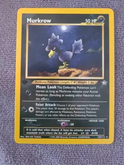 Murkrow - 24/111 - Pokemon Neo Genesis Unlimited Rare Card WOTC NM - Image 1