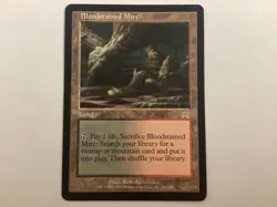 MTG Onslaught BLOODSTAINED MIRE LP (3026) Graded Power - Image 1