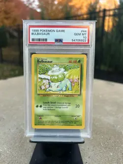 Pokemon Bulbasaur #44 Base Set Unlimited PSA 10 GEM MINT - Image 1
