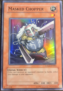 Masked Chopper GX03-EN003 Super RARE YuGiOh TCG Card - Image 1