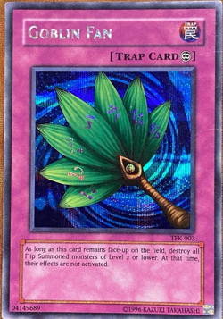 Yugioh Goblin Fan - TFK-003 Parallel Secret Rare YuGiOh TCG Card - Image 1