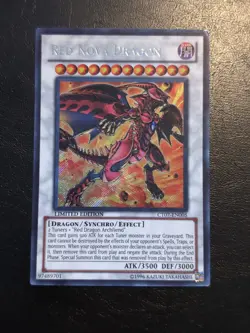 Yu-Gi-Oh! SECRET RARE HOLO CARD RED NOVA DRAGON CT07-EN005 VLP - Image 1